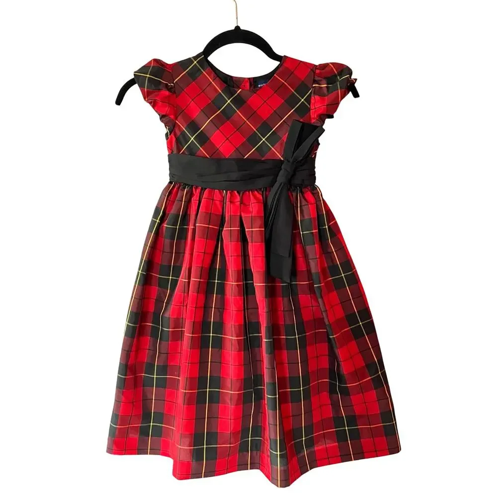 Ralph Lauren Red Tartan Party Dress SZ 6